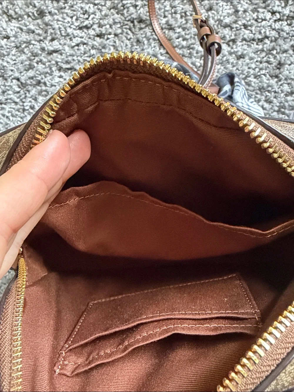 Coach brown leather